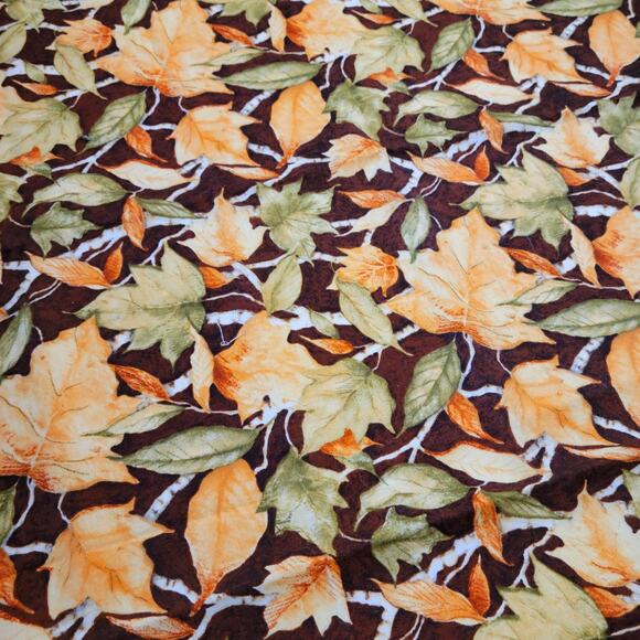 Cotton Fabric Birch Leaves by Susan Winget Autumn Foliage Brown Gold 25 x 44 in - Picture 8 of 9